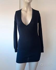 Maglione lungo basic con scollo a V di Marella