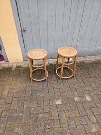 2 sgabelli in Rattan 