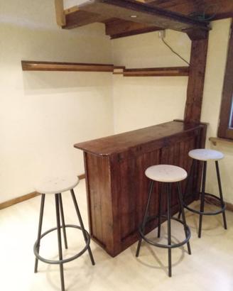 BANCONE stile Bar in legno massello di Abete