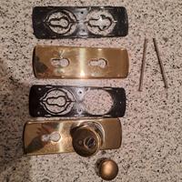 Placche porta, defende Disec e pomolo ottone