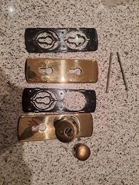 Placche porta, defende Disec e pomolo ottone