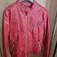 Giacca in pelle rossa Pull & Bear