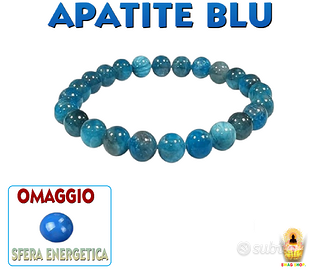 Bracciale Apatite Blu etnico chakra natural stone