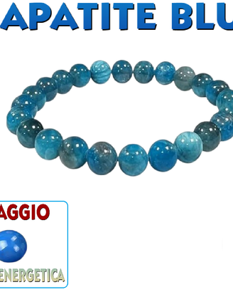 Bracciale Apatite Blu etnico chakra natural stone