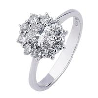 ANELLO IN ORO 18kt. CON DIAMANTI E DIAMANTE OVALE