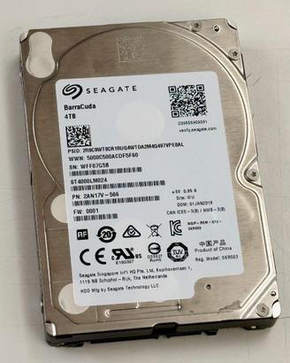HD Seagate ST4000LM024 4TB perfettamente funzionte