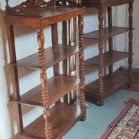 Antica Etage Libreria in Legno, Coppia 4 ripiani