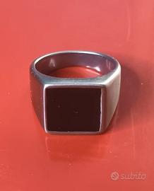 Anello in acciaio inox satinato