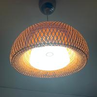 Lampadario in vimini 