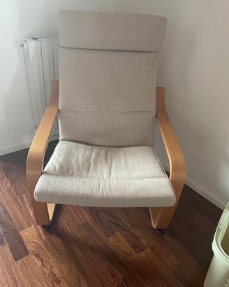 Poltrona ikea imbottita beige/corda