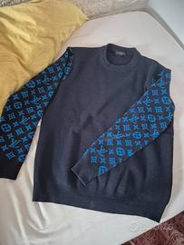Maglione Louis Vuitton Monogram Maniche Blu (S)
