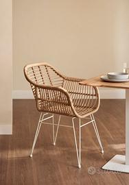 Sedia in vimini (set da 6)