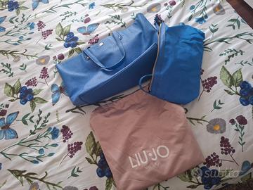 Borsa grande e borsetta blu liu jo