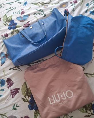 Borsa grande e borsetta blu liu jo