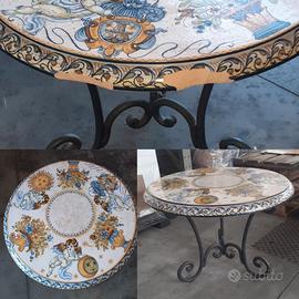 Tavolo da esterno in pietra lavica