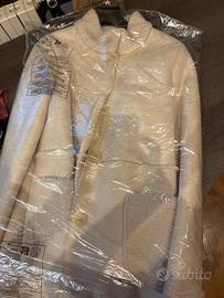 Cappotto donna, avorio, effetto montone
