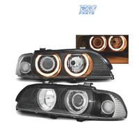 FARI BMW E39 95-00 XENON ANGEL EYES FONDO NERO CRO