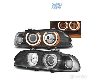 FARI BMW E39 95-00 XENON ANGEL EYES FONDO NERO CRO