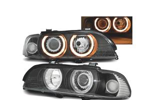 FARI BMW E39 95-00 XENON ANGEL EYES FONDO NERO CRO