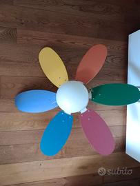 Ventilatore lampadario colorato