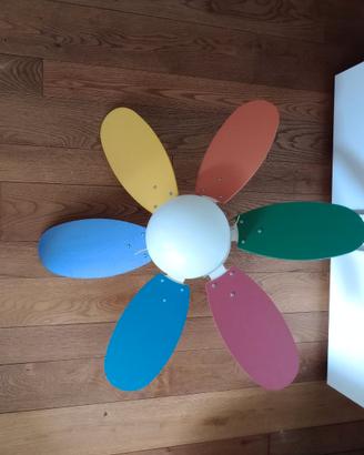 Ventilatore lampadario colorato