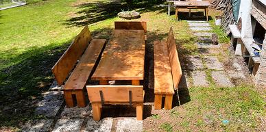 Set rustico da giardino in cedro massello