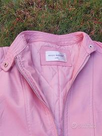 Giubbotto rosa in ecopelle taglia 14 anni