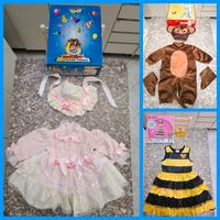 3 COSTUMI DI CARNEVALE BAMBINE ECC. FUORIGROTTA.
