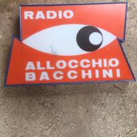 Insegna Radio Allocchio Bacchini ORIGINALE 