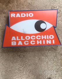 Insegna Radio Allocchio Bacchini ORIGINALE 
