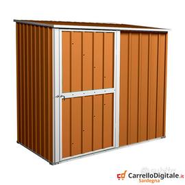 Box casetta giardino Acciaio 174x100 legno chiaro