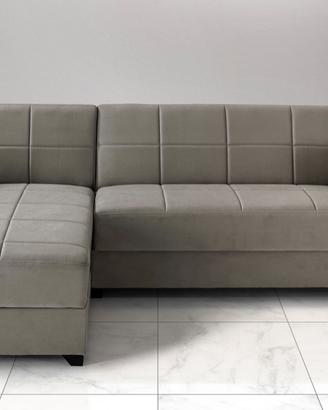 Divano letto angolare con penisola.
