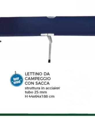 Lettino campeggio