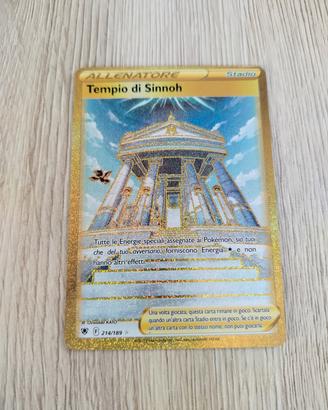 Carta Pokemon stadio TEMPIO DI SINNOH dorata