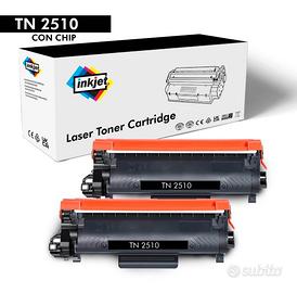 2 toner Brother TN 2510 compatibili con chip