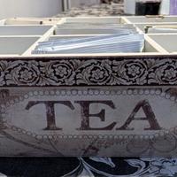 Scatola porta tè in legno Shabby Chic - 9 scompart