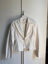 Blazer Donna Bianco Elegante-Taglia S