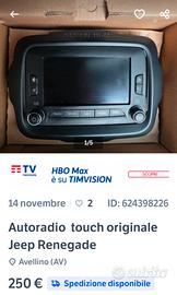 Autoradio touch Jeep con Navi 