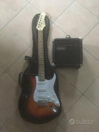 Chitarra elettrica con amplificatore