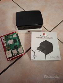 rasberry pi5 + case + alimentatorre