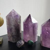 Ametista, uova e testa in giadeite 