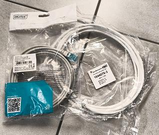 Cavo di rete cat 5E gigabit da 3 metri NUOVI 2 pz
