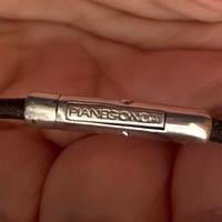 Bracciale Pianegonda , argento e cuoio