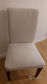 Sedie HENRIKSDAL Ikea con rivestimento beige
