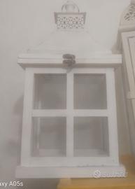 Lanterna porta candele luce in legno fatta a mano