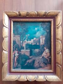 Riproduzione quadro antico cornice legno