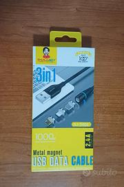 Cavo USB Magnetico  1m Lightning USB-C Micro USB