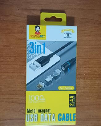 Cavo USB Magnetico  1m Lightning USB-C Micro USB