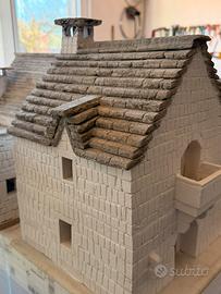 Masseria in pietra in miniatura fatta a mano