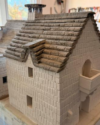 Masseria in pietra in miniatura fatta a mano